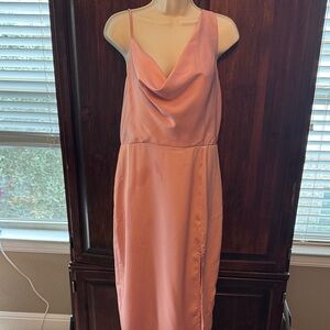 Cider Sleeveless Pink Midi cocktail Dress